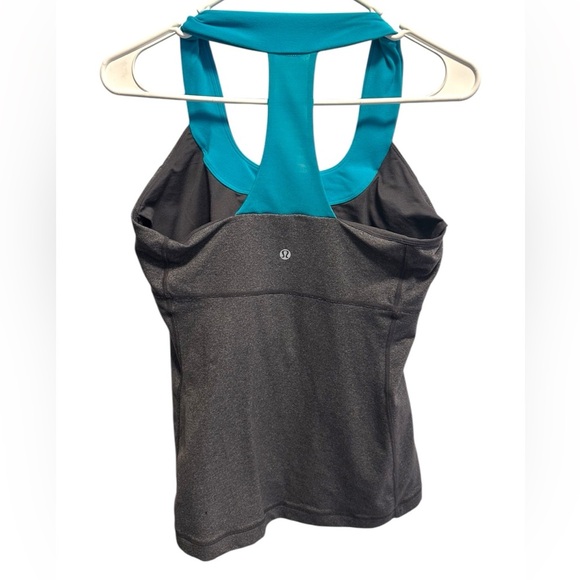 LULULEMON Aqua and Gray Women's tank Top - Picture 2 of 4